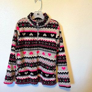 Black, pink and white sweater size M7/8 kids